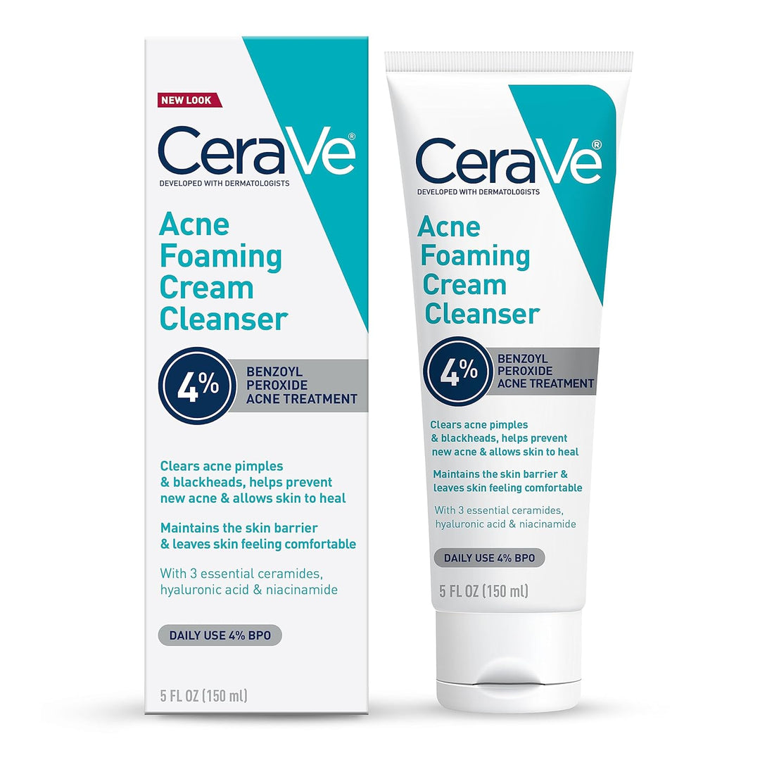CeraVe Acne Foaming Cream Cleanser with 4% Benzoyl Peroxide 150ml